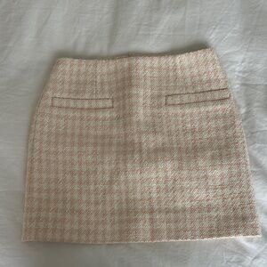 Anine Bing Pink Plaid Mini Skirt